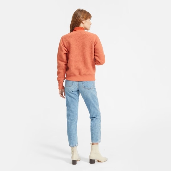 Everlane The Renew Fleece Raglan Sweatshirt - Coral​ - Picture 3 of 7
